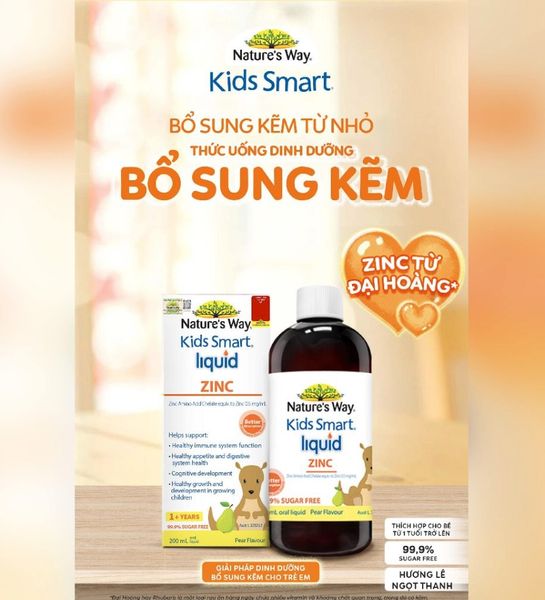 Nature’s Way Kids Smart Liquid Zinc – Siro kẽm tinh khiết tăng đề kháng & tiêu hóa cho bé | Bảo Đại Đường