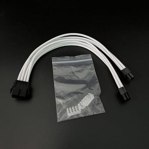 Dây Nguồn Nối Dài PCIE 8-Pin White Hotgear | Thẩm Mỹ & An Toàn Cho VGA