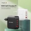 Vention 4-Port USB GaN Charging Kit US-Plug Black – Color box (140W)
