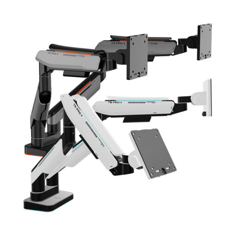 Human Motion T9 Pro II Dual Trắng | Tay Đỡ 2 Màn Hình 15kg | Setup Góc Máy Trắng