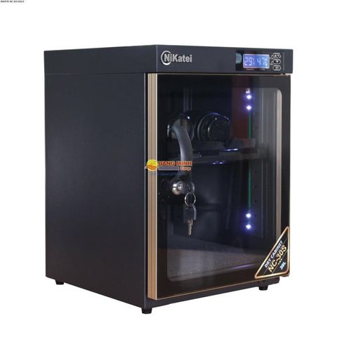 Tủ Chống Ẩm Nikatei NC-30S Điện Tử Viền Nhôm Vàng