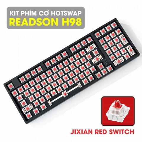 Kit bàn phím cơ Readson H98 đen red switch