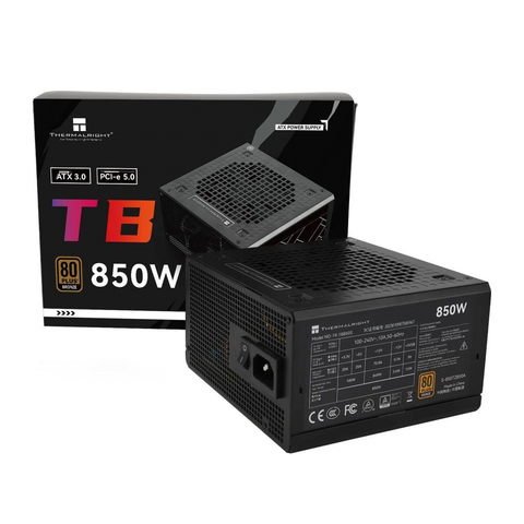 Nguồn máy tính Thermalright TB-850S 850W (80 Plus Bronze, ATX 3.0, PCIE 5.0 ,Full Modular)