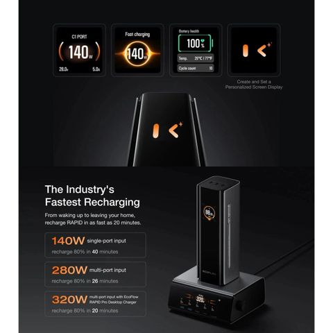 Review EcoFlow RAPID Pro 27650mAh: Sạc dự phòng 300W mạnh nhất 2026