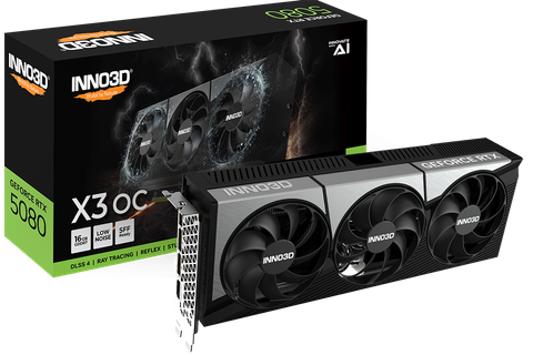 Card màn hình INNO3D GeForce RTX 5080 X3 OC 16GB GDDR7