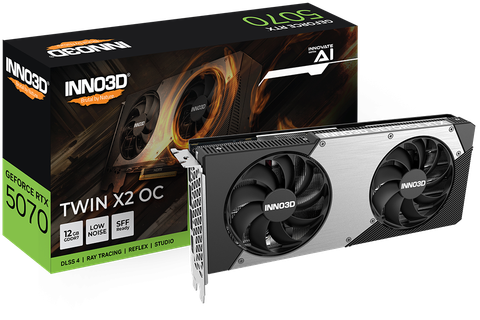 Card màn hình INNO3D GeForce RTX 5070 TWIN X2 OC 12GB GDDR7
