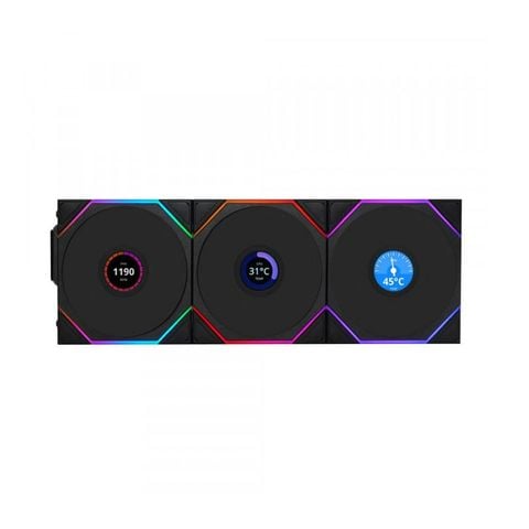 Fan Case LIAN-LI TL LCD Reverse Wireless Black (pack 3c)