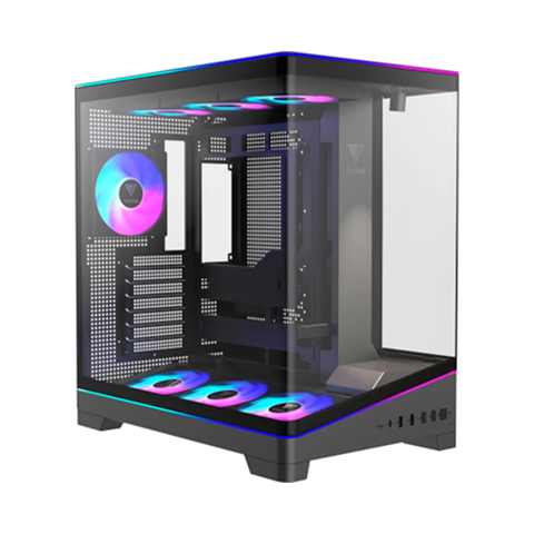 Vỏ Máy Tính GAMDIAS ATLAS P6 CG ARGB (Mid-Tower, Black)
