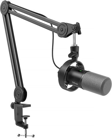 FIFINE K688T: Bộ Microphone Dynamic Kim Loại & Boom Arm Siêu Bền