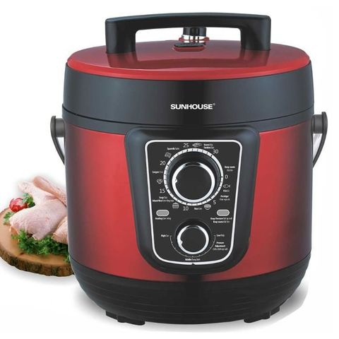 Nồi áp suất điện đa năng Sunhouse SHD1658 - Màu sắc: Đỏ