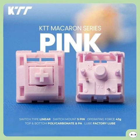 Hộp 45 Switch Ktt Macaron Pink (Linear/5 Pin)
