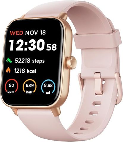 Đồng Hồ Thông Minh Nữ Fitpolo 1.8 Inch (Màn Hình Cảm Ứng Ultra-HD, Gọi Điện Bluetooth, Tích Hợp Trợ Lý Ảo Alexa, Đo Nhịp Tim & SpO2 24/7, Theo Dõi Giấc Ngủ & Đếm Bước Chân, Chống Nước IP68, Tương Thích Android & iPhone)