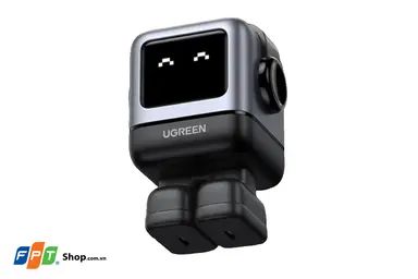 Củ sạc nhanh Ugreen Robot GaN 65W 3 cổng (2 Type C chuẩn PD/PPS + 1 USB-A)