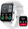 Đồng Hồ Thông Minh Nam Nữ Fitpolo 1.8 Inch Màu Trắng (Màn Hình Cảm Ứng Ultra-HD, Gọi Điện Bluetooth, Tích Hợp Trợ Lý Ảo Alexa, Đo Nhịp Tim & SpO2 24/7, Theo Dõi Giấc Ngủ & Đếm Bước Chân, Chống Nước IP68, Tương Thích Android & iPhone)
