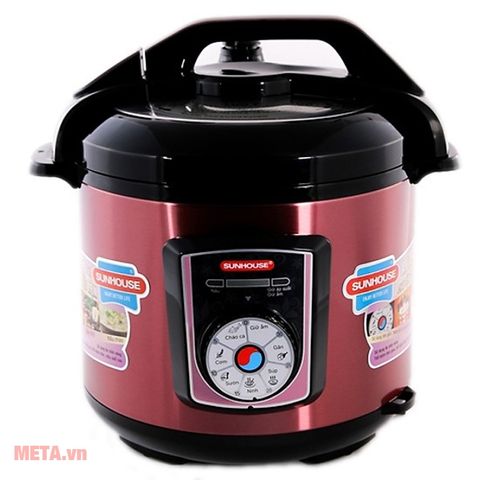 Nồi áp suất đa năng Sunhouse SHD1756 - 6 lít - Màu sắc: Đỏ