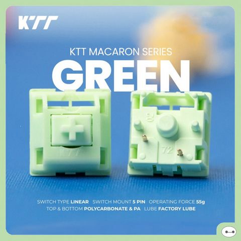 Hộp 45 Switch Ktt Macaron Green (Linear/5 Pin)