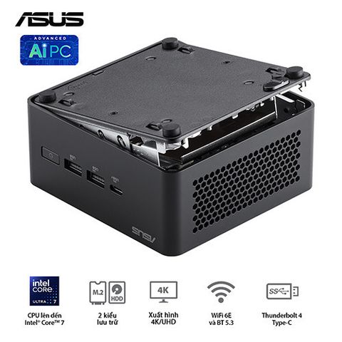 PC Mini Asus NUC 14 Pro Tall RNUC14RVHU700000I (Ultra 7 155H | 2xDDR5-5600 | 2xNVMe,SATA | Arc Graphics)