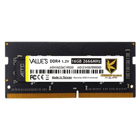 RAM Laptop Kingsman by AITC 16GB DDR4 2666MHz KSD416G26C19SOD