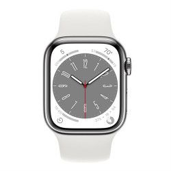 Apple Watch Series 8 GPS + Cellular 45mm viền nhôm dây cao su Sliver VN/A