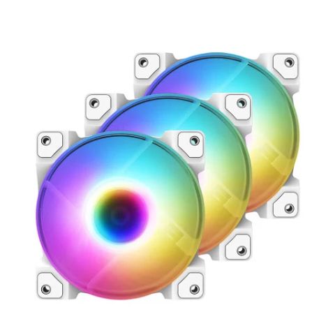 Quạt tản nhiệt PC ID-Cooling DF-12025-ARGB TRIO Snow (3 Fan) RGB