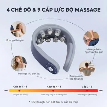 Máy massage cổ Bomidi MP3 – giảm đau mỏi, thư giãn nâng cao