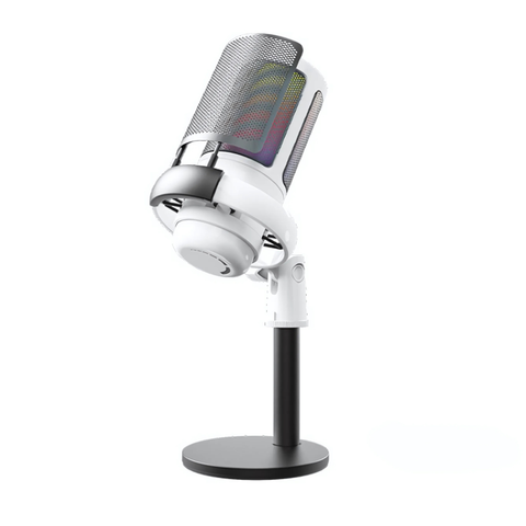 Microphone Shoufei ME6S RGB Trắng (Bản Chân Đứng)