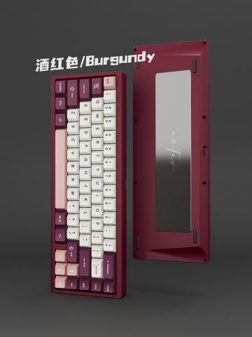 Kezewa Enter67 V2 Burgundy 自作キーボード Enter67 V2 Keyboard Kit - Burgundy