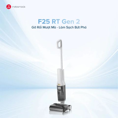 Máy Hút Bụi Lau Sàn Khô Ướt Roborock F25 RT Gen 2 (Lực Hút Vượt Trội 20.000Pa, Công Nghệ Gập Sát Sàn 180°, Tự Động Giặt & Sấy Khô Con Lăn, Làm SẠch Tràn Viền)