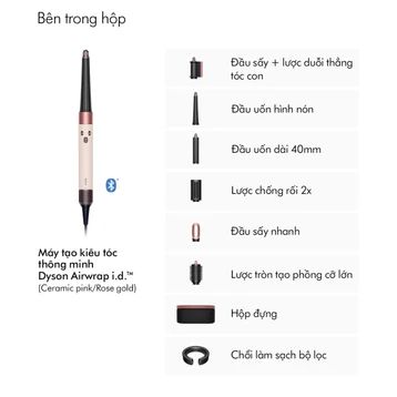 Máy tạo kiểu tóc thông minh Dyson Airwrap Straight+Wavy HS08 – đa năng, bảo vệ tóc