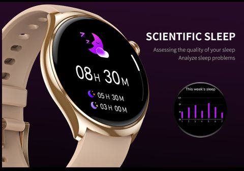 Huadai HD4 Gold – Smartwatch AMOLED 1.43″, Pin Bền & Sức Khỏe Toàn Diện
