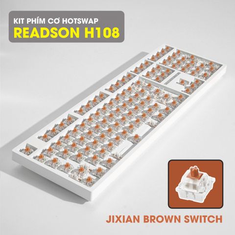 Kit bàn phím cơ Readson H108 trắng brown switch