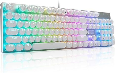 HUO JI E-Yooso Z-88 Wired Typewriter Style Mechanical Gaming Keyboard