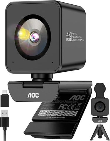 Webcam AOC 4K dành cho PC với cảm biến 1/2.55''
