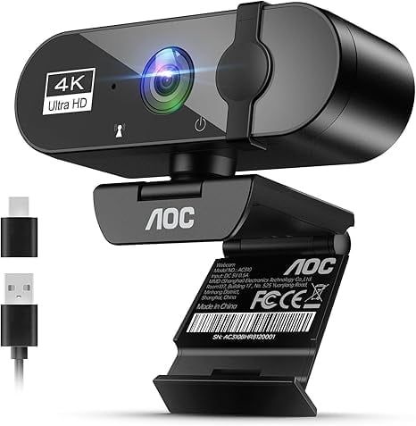 Webcam AOC 4K dành cho PC kèm micro