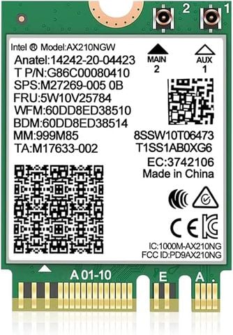 Card mạng không dây WiFi 6E Intel AX210 NGW Bluetooth 5.3