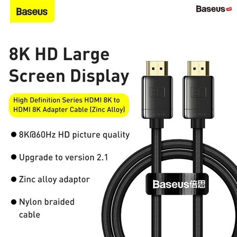 Cáp HDMI 2.1 8K Cao Cấp Baseus High Definition