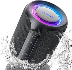  Bluetooth Speaker Wireless,IP67 Waterproof & Dustproof Portable Speaker with Lights 