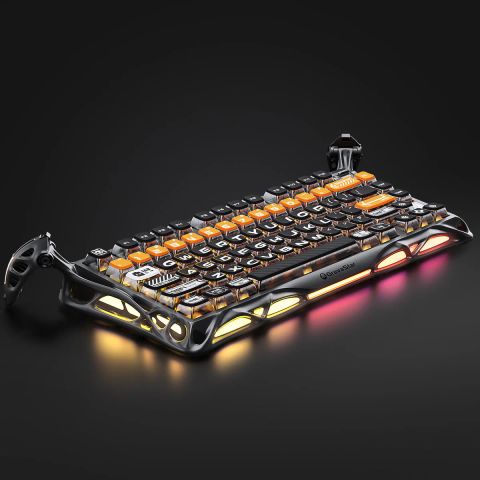 Bàn phím GravaStar Mercury K1 Pro - Interstellar Silver – CyberFlare Edition | Gaming 75% Wireless & RGB