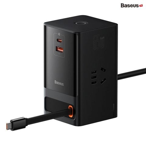 Bộ Sạc Nhanh Tích Hợp Dây Nguồn Nối Dài Baseus Power Combo Digital PowerStrip 65W