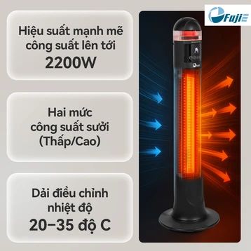 Máy sưởi gốm FujiE VH221 – sưởi ấm & tạo ẩm thông minh