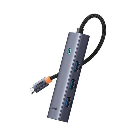 Hub Baseus UltraJoy 5 Cổng | 4*USB 3.0 5Gbps | Sạc PD 100W | Space Grey