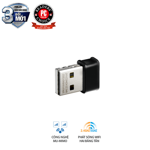 Asus USB-AC53 Nano | Card WiFi AC1200 Nhỏ Gọn | Chuẩn Dual-Band