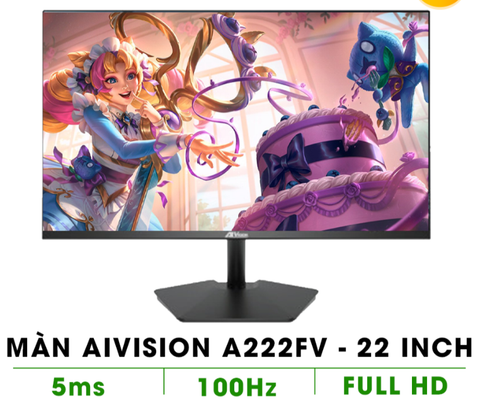 MÀN HÌNH AIVISION A222FV (22 INCH/ VA/ FHD/ 100HZ/ 5MS/ ADAPTIVE SYNC)