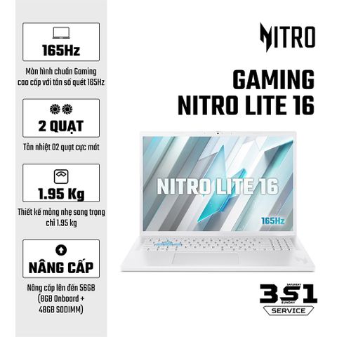 Laptop Acer Gaming Nitro Lite 16 NL16-71G-71FN NH.D5ASV.003