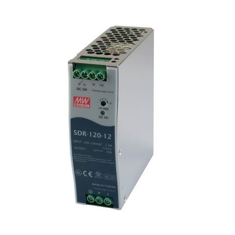 SDR-120-12 – Bộ nguồn DIN Rail AC/DC (120W 12V 10A) Meanwell