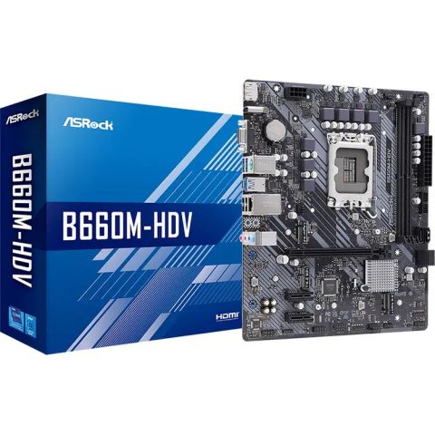 Mainboard ASROCK B660M-HDV (LGA1700 - Micro ATX Form Factor - DDR4)