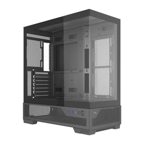 Case hồ cá SAMA V43E (Chưa kèm Fan) | F-ATX, Mặt kính, Đen