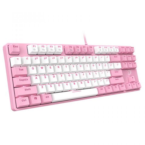 Bàn phím cơ Gaming DAREU EK87 PINK-WHITE PINK-LED