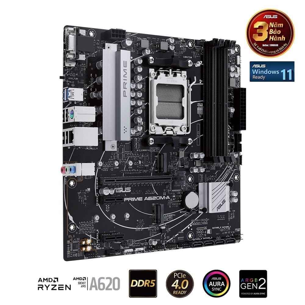 Ảnh minh họa Bo mạch chủ ASUS PRIME A620M A DDR5 3
