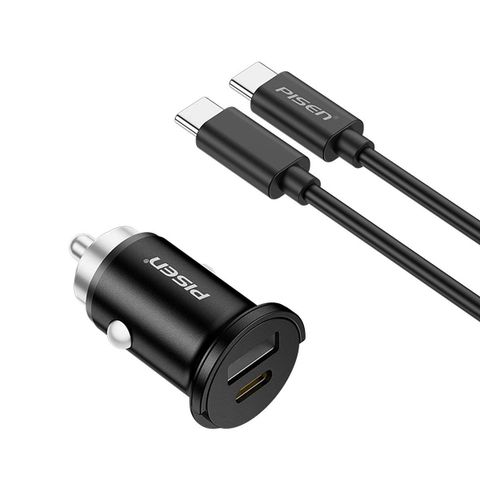Bộ sạc xe hơi USB-C Pisen Quick Car Tiny 20W